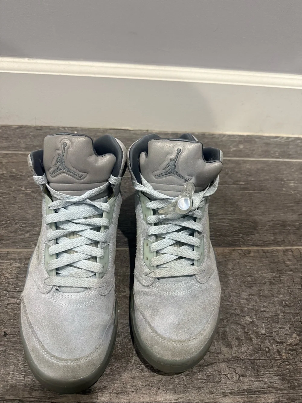Jordan High-Top Sneakers - Light Gray & Olive